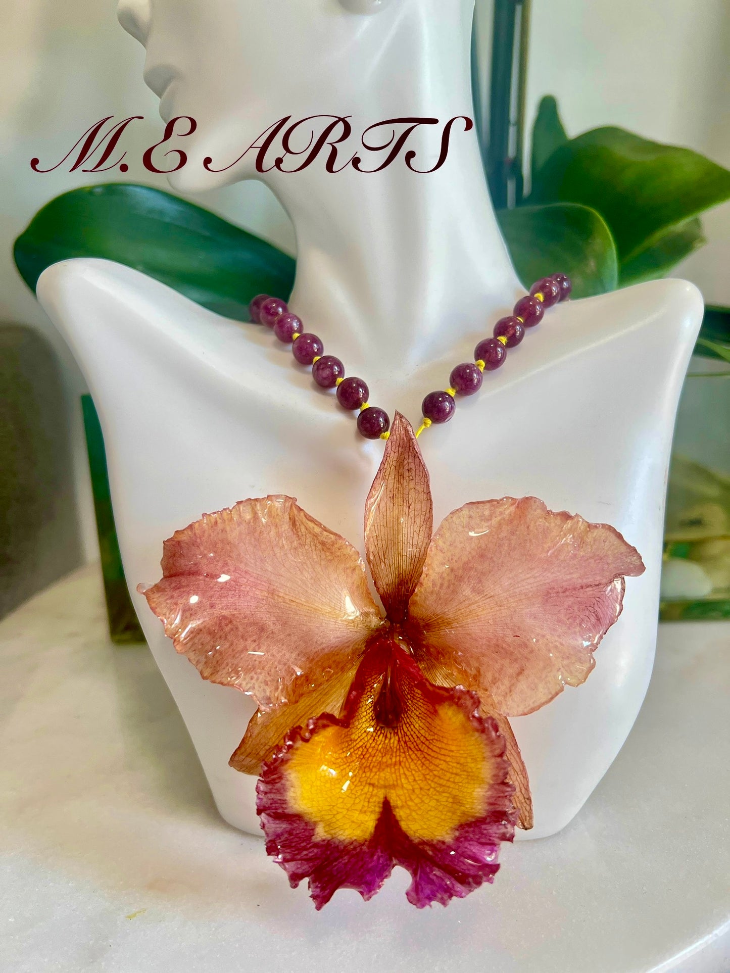 Cattleya Orchid Necklace