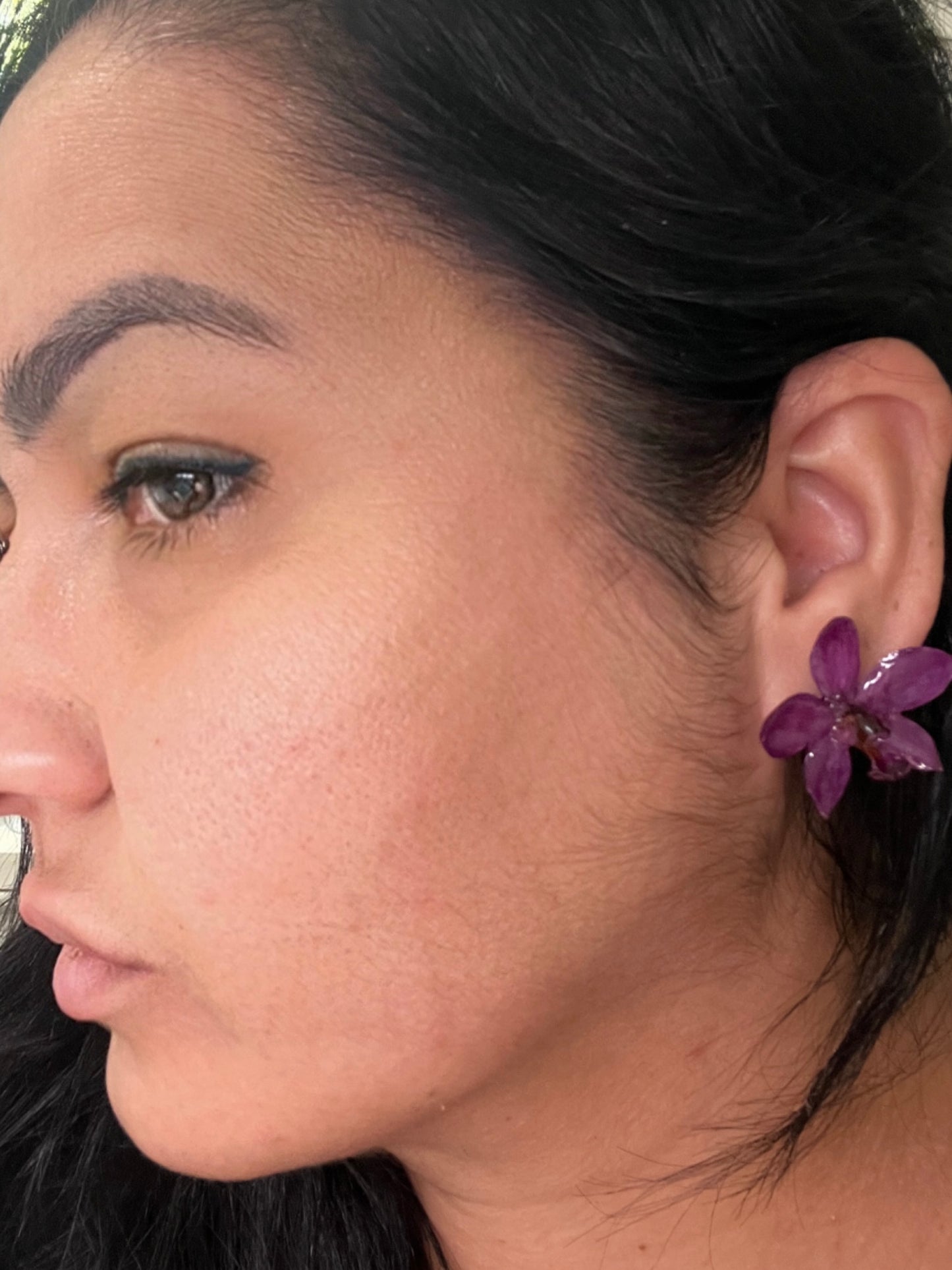 Purple Mini Orchid Earrings