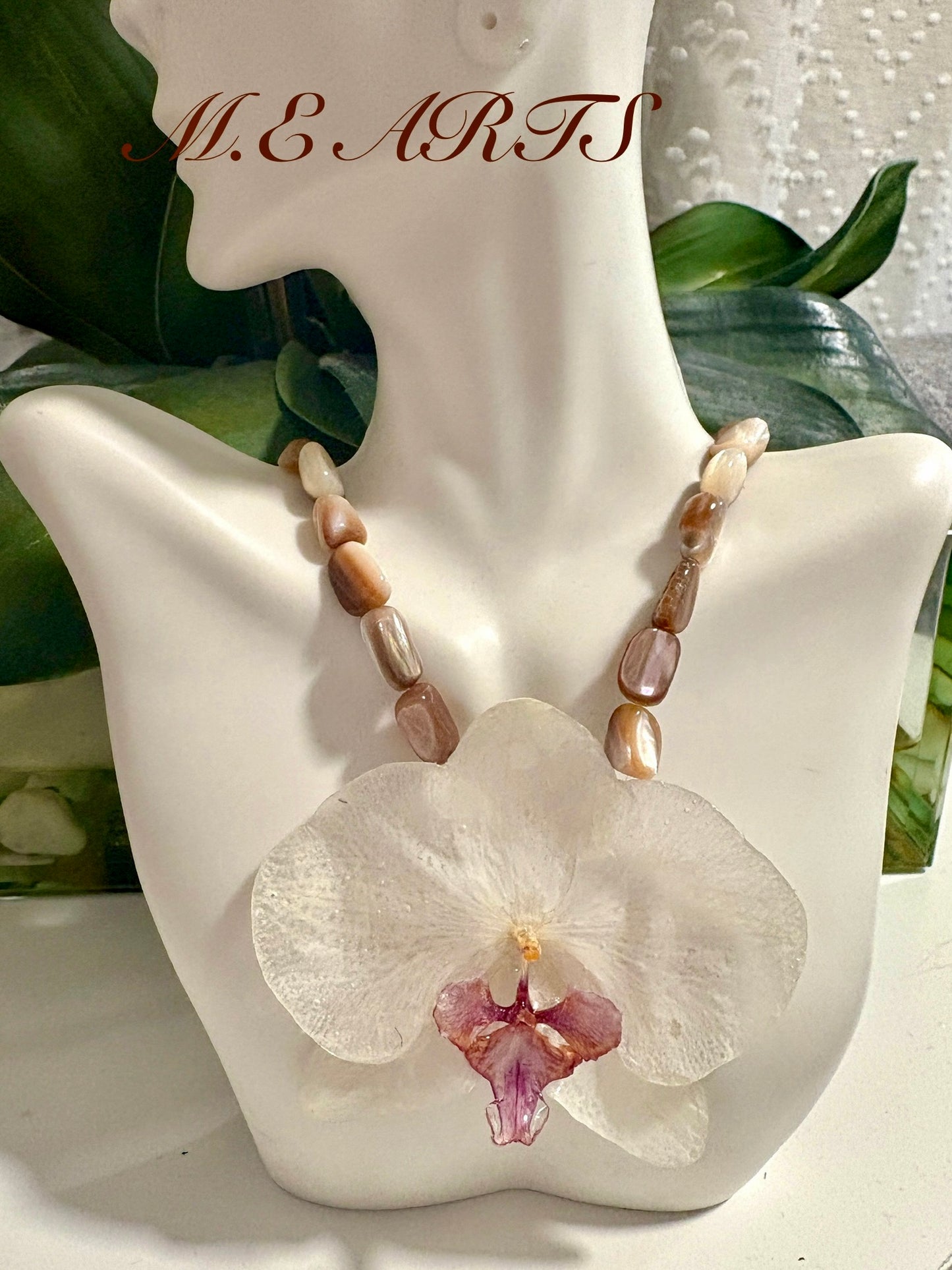 White Phalaenopsis Necklaces