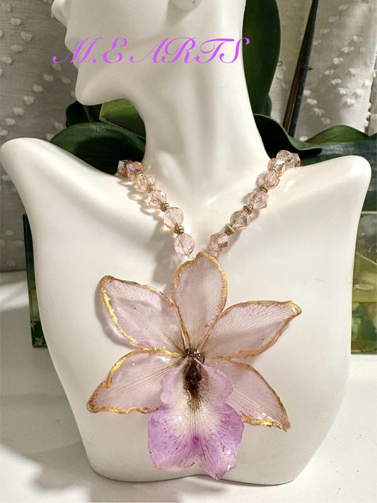 Crystal Orchid Necklace
