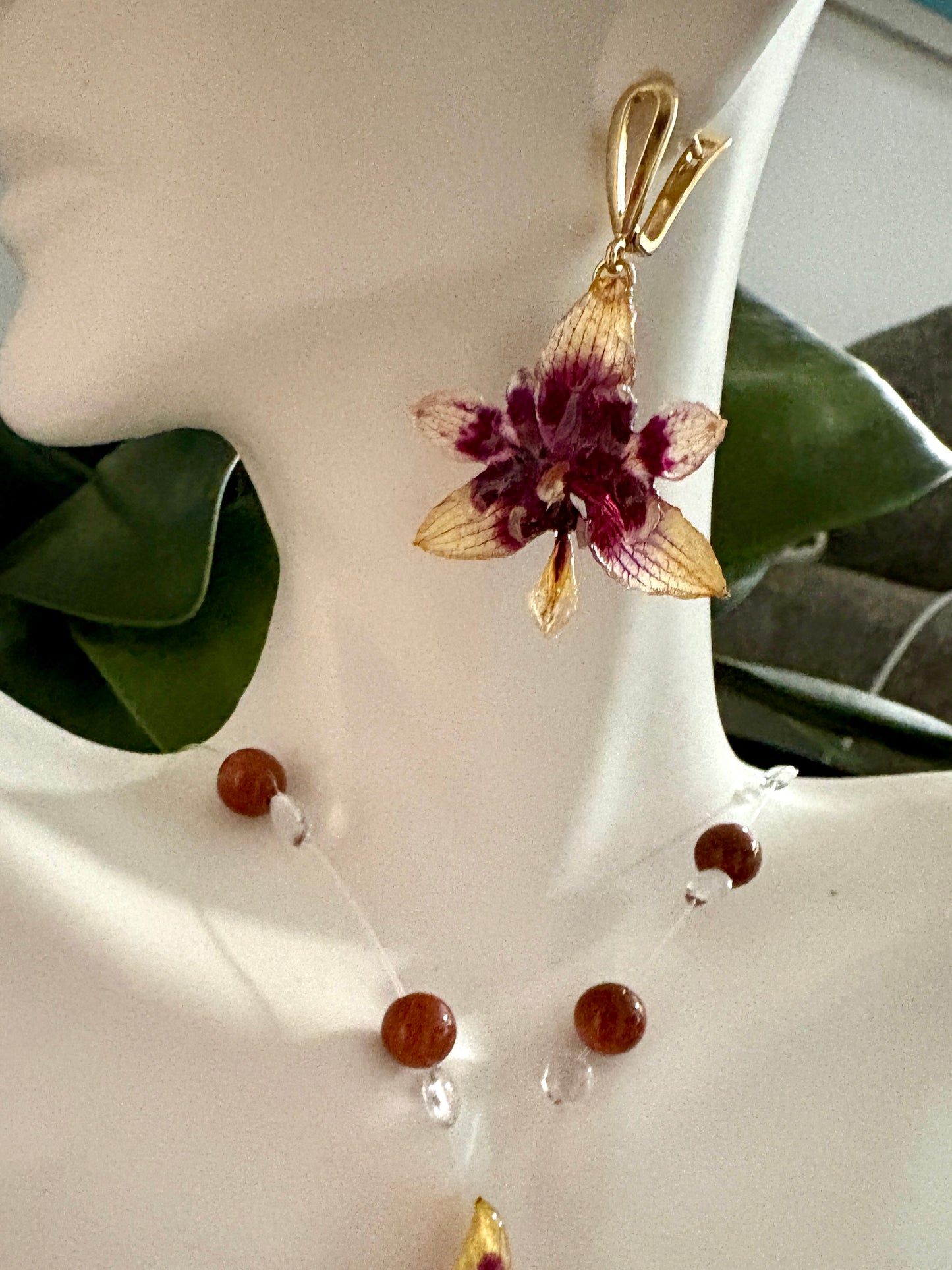Exotic Mini Orchid Earrings