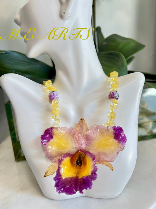 Spring Orchid Necklace