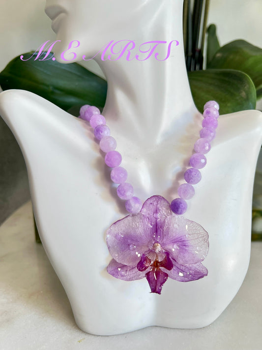 Violet Orchid Necklace